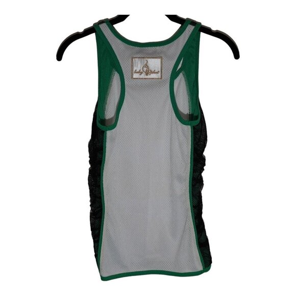 Vintage YTK Retro Baby Phat Racerback Jersey Green and White Medium EUC - Picture 2 of 7